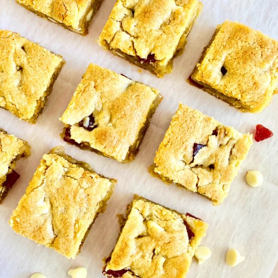 Strawberries & Cream Cookie Bars