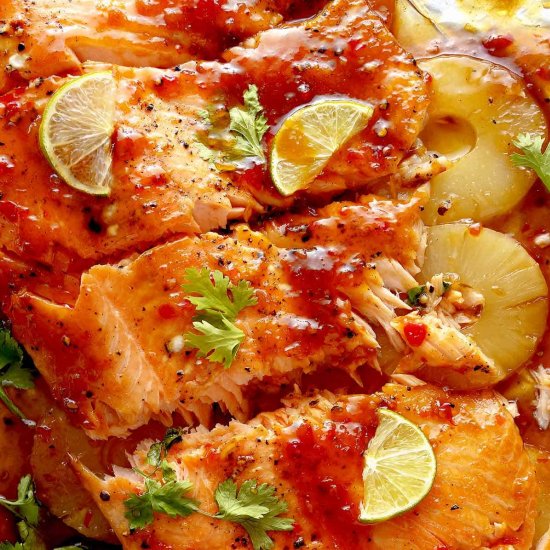 Baked Pineapple Salmon