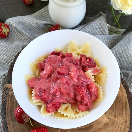 Farfalle Pasta with Strawberries