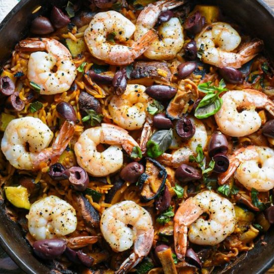 Mediterranean Shrimp And Orzo