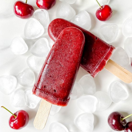 Cherry mango popsicles