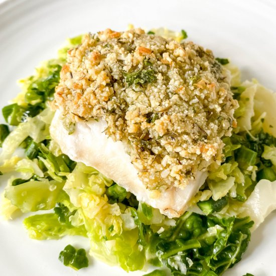 Almond crusted cod