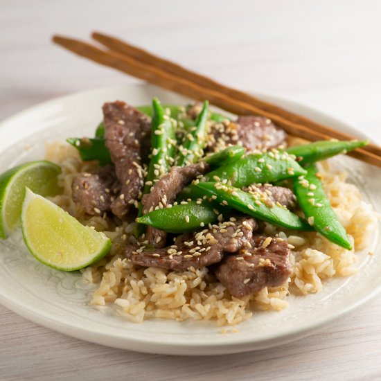 Beef Stir-Fry with Sugar Snap Peas!