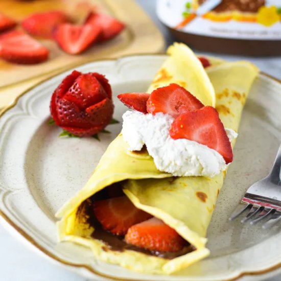 Strawberry Nutella Crepes