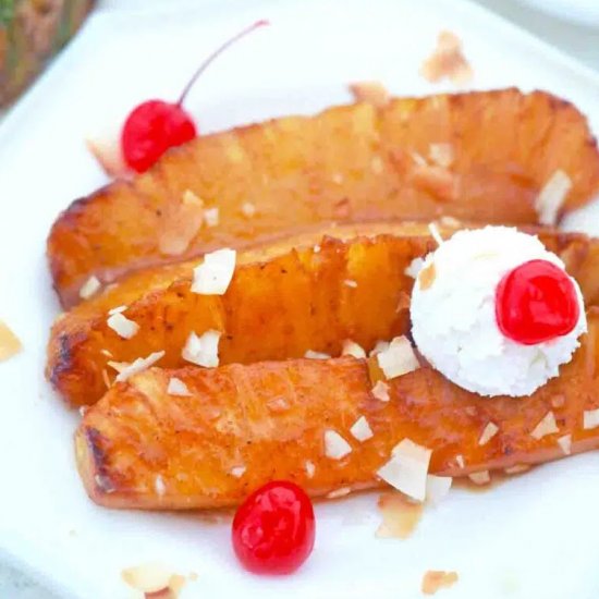 Cinnamon Fried Pineapple