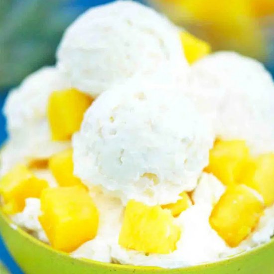 No Churn Pineapple Ice Cream