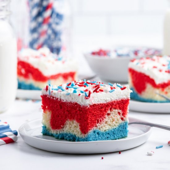 Red White and Blue Layered Cake