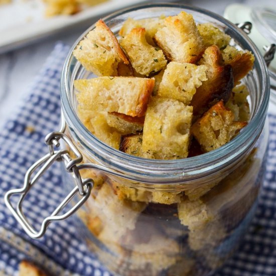 Homemade Sourdough Croutons