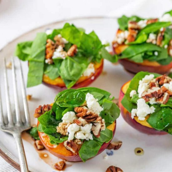 Baked Nectarine Salad with Greens