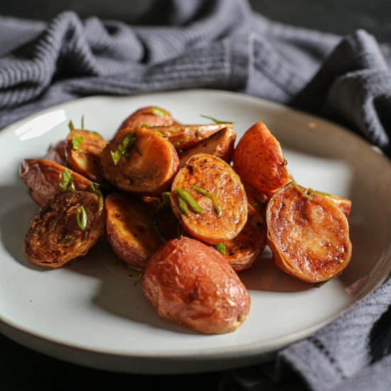 Lemon Potatoes with Green Garlic