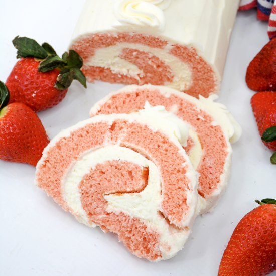 Strawberry Cake Roll