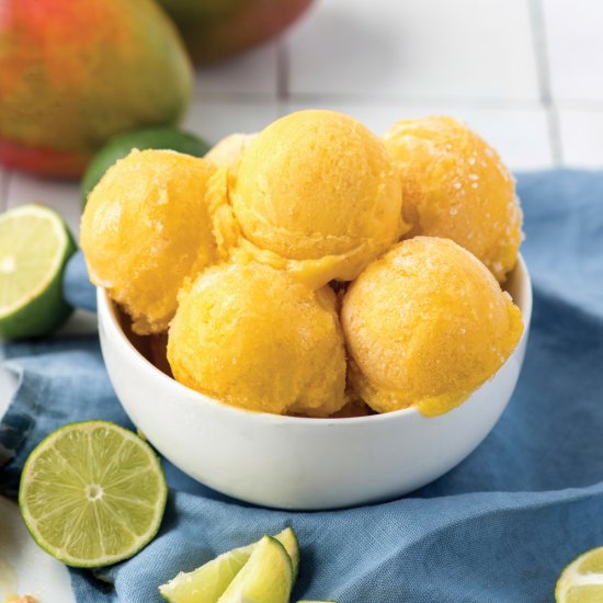 Mango Sorbet with Chili and Lime