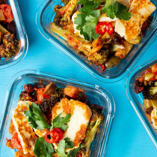 Halloumi Tray Bake