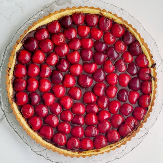 Chocolate Cherry Cheesecake Tart