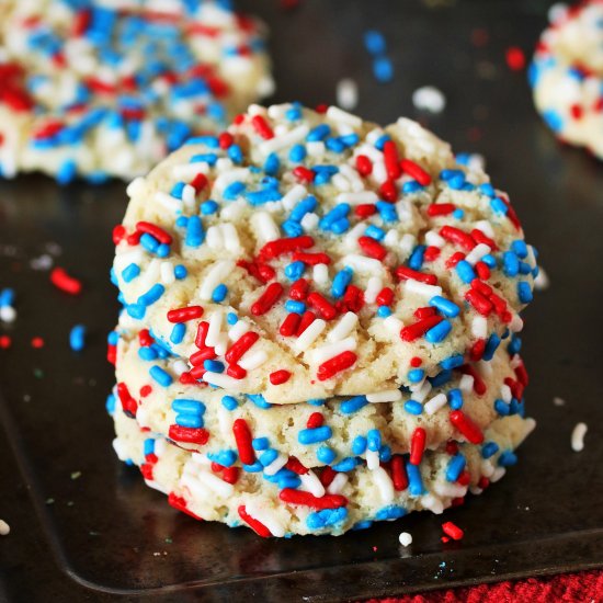 4th of July Sprinkle Sugar Cookies