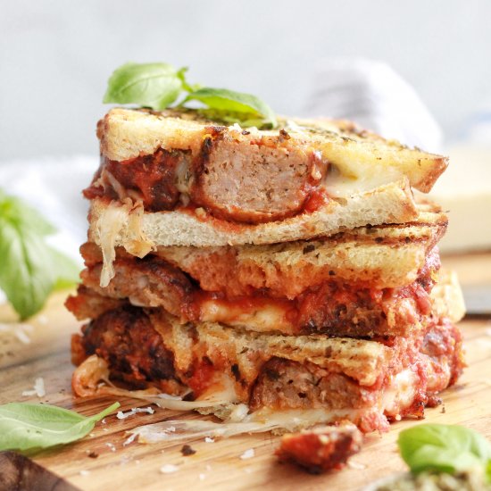 Pesto Meatball Panini