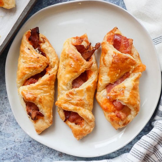 Flaky Cheese and Bacon Turnovers