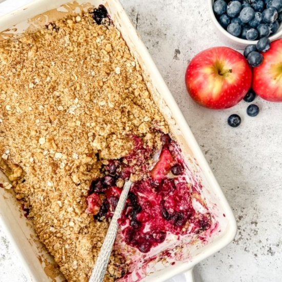 Apple Blueberry Crumble