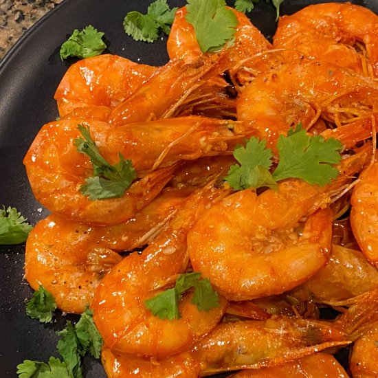 Garlic Butter Shrimp with Sprite