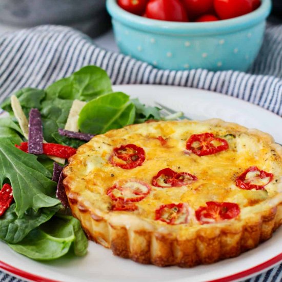 Vegetable and Cheddar Tarts