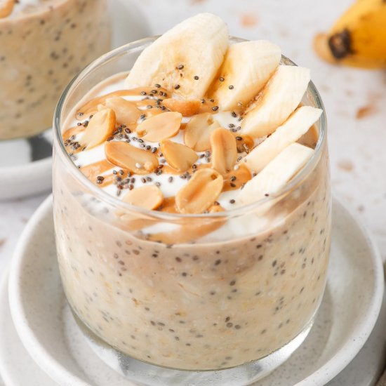 Peanut Butter Banana Overnight Oats