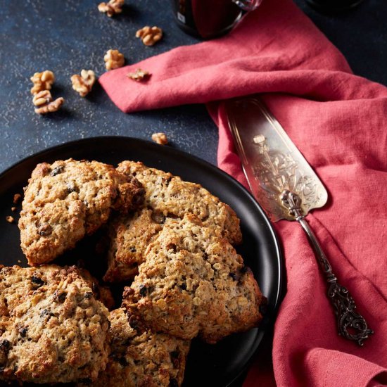 Breakfast Scones with Oatmeal