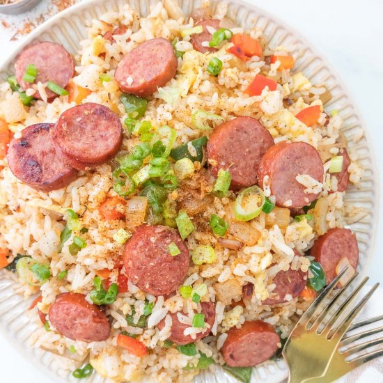 Kielbasa Cajun Fried Rice