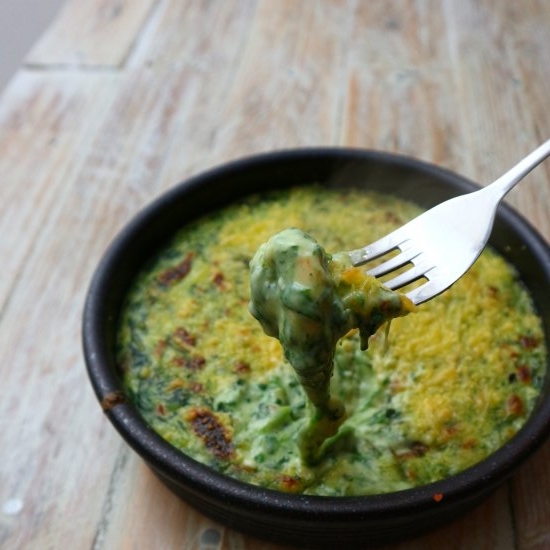 Prawns and Spinach Gratin