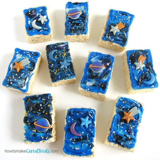 Galaxy Rice Krispie Treats