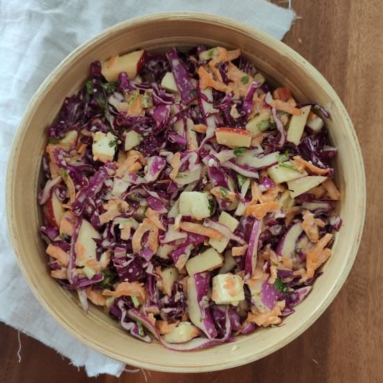 PURPLE CABBAGE AND PANEER COLESLAW