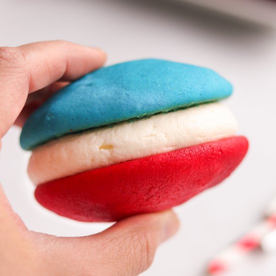 Red, White and Blue Whoopie Pies