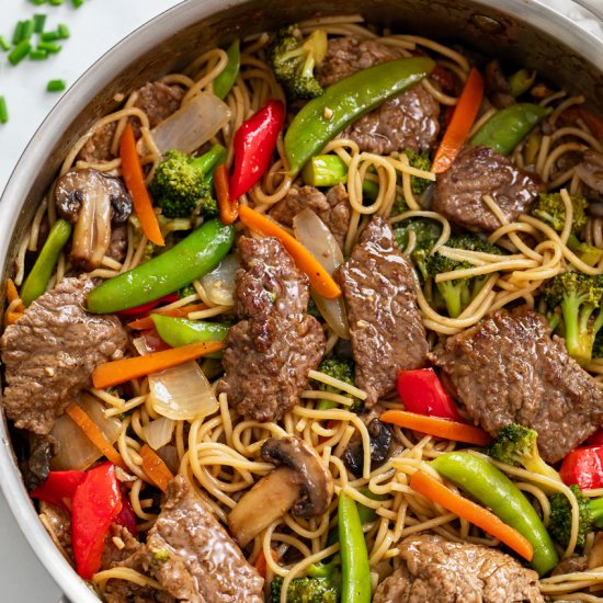 Beef Stir Fry with Noodles