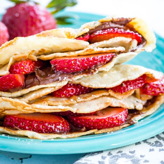 Strawberry Nutella Crepes