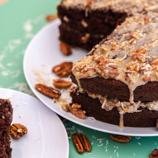 Vegan German Chocolate Cake