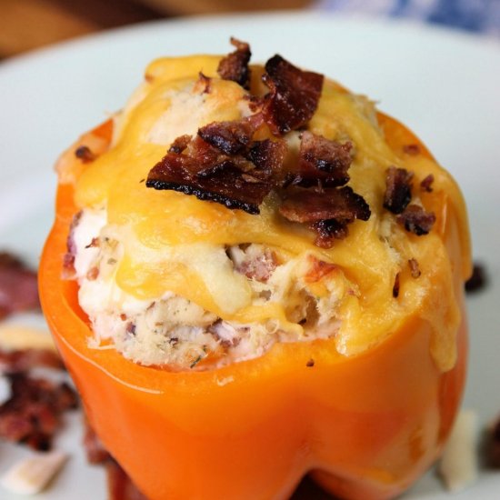 Chicken Bacon Ranch Stuffed Peppers