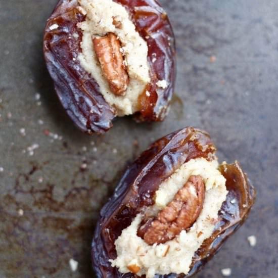 Vegan Cream Cheese Stuffed Dates