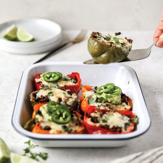 Beef and Bean Stuffed Peppers