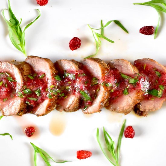 Wild Pork with Wild Strawberries