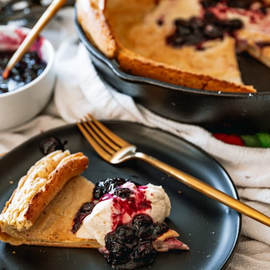 Dutch Baby with Blueberry Sauce