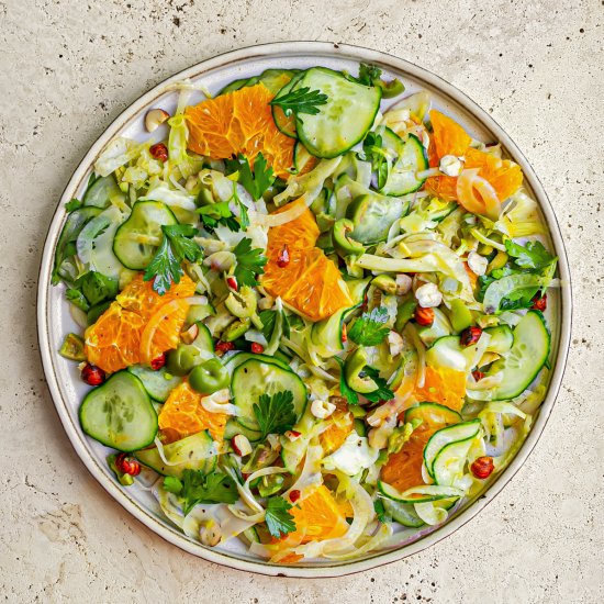 Orange Fennel Hazelnut Salad