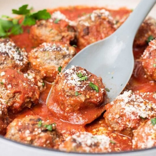 Keto Meatballs with Zoodles