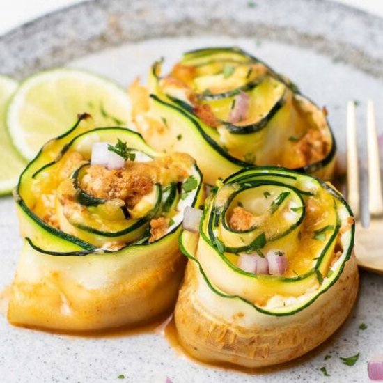 Zucchini Enchilada Roll Ups