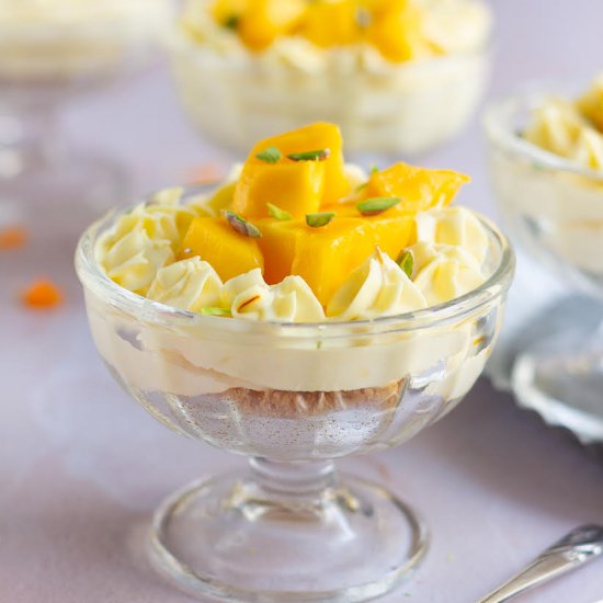 No-Bake Mango Cheesecake