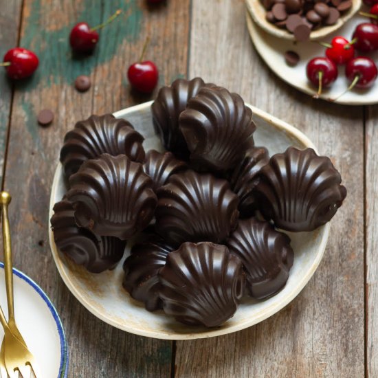 Chocolate Cherry Madeleines