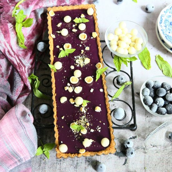 No Bake Blueberry Curd Tart