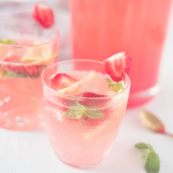 Strawberry  Mocktail with Basil