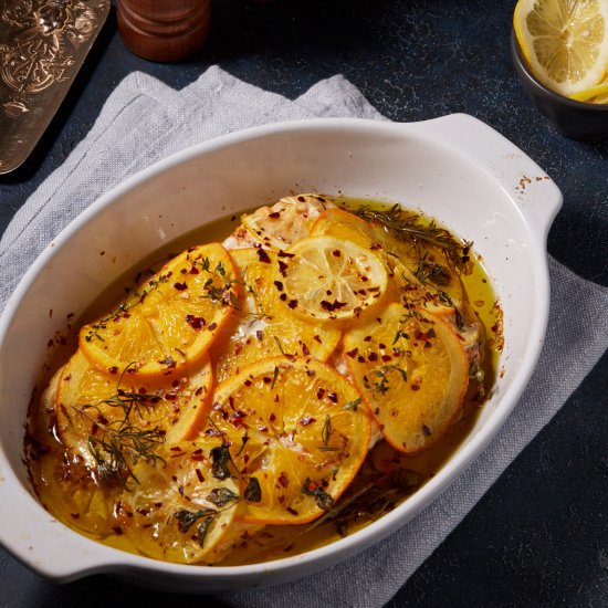 Slow Cooked Salmon with Citrus