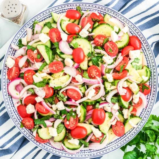 Mediterranean Cucumber Tomato Salad