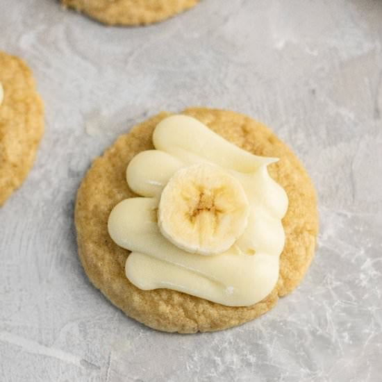 Banana Cookies with Frosting