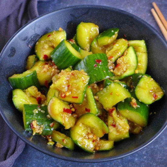 SMASHED CUCUMBER SALAD